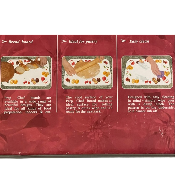 Vintage Glass Cutting Board Snowman Universal Kitchen Board Textured Glass - Picture 4 of 8